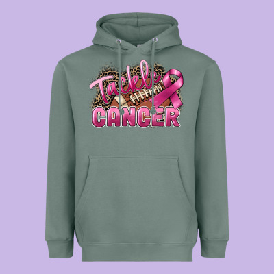 Tackle Cancer Football Heavyweight Hoodie Designed By Fadigitalartstudio