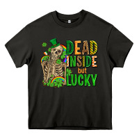 Asphalt dead inside but lucky  with skeleton Heavy Core Tee - AdoDesignShop