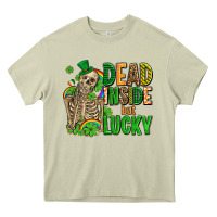Mossy dead inside but lucky  with skeleton Heavy Core Tee - AdoDesignShop