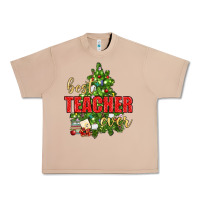Burro Best Teacher Ever With Christmas Tree Urban Heavy Tee - BundleAndBundleShop