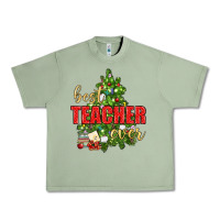 Best Teacher Ever With Christmas Tree Urban Heavy Tee | Teevron