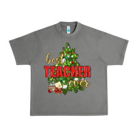 Tornado Best Teacher Ever With Christmas Tree Urban Heavy Tee - BundleAndBundleShop