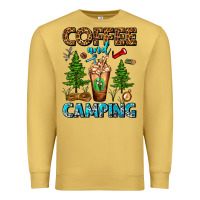 Antique Gold Coffee And Camping Frappe Premium Sweatshirt - FaDigitalArtStudio