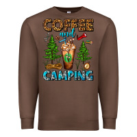 Chestnut Coffee And Camping Frappe Premium Sweatshirt - FaDigitalArtStudio
