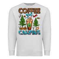 Dove Grey Coffee And Camping Frappe Premium Sweatshirt - FaDigitalArtStudio