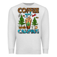 Oatmeal Heather Coffee And Camping Frappe Premium Sweatshirt - FaDigitalArtStudio