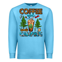Ocean Blue Coffee And Camping Frappe Premium Sweatshirt - FaDigitalArtStudio