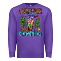 Purple Coffee And Camping Frappe Premium Sweatshirt - FaDigitalArtStudio