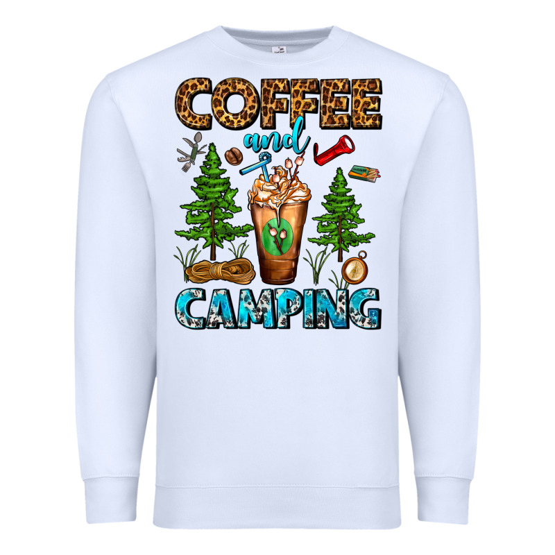 Coffee And Camping Frappe Premium Sweatshirt by FaDigitalArtStudio | Teevron