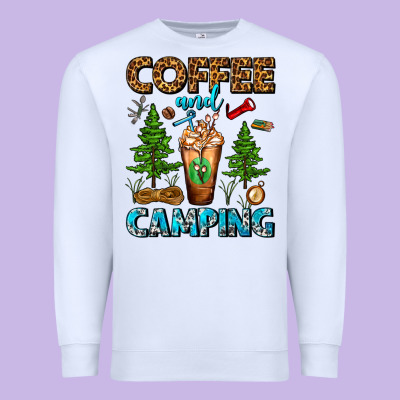 Coffee And Camping Frappe Premium Sweatshirt Designed By Fadigitalartstudio