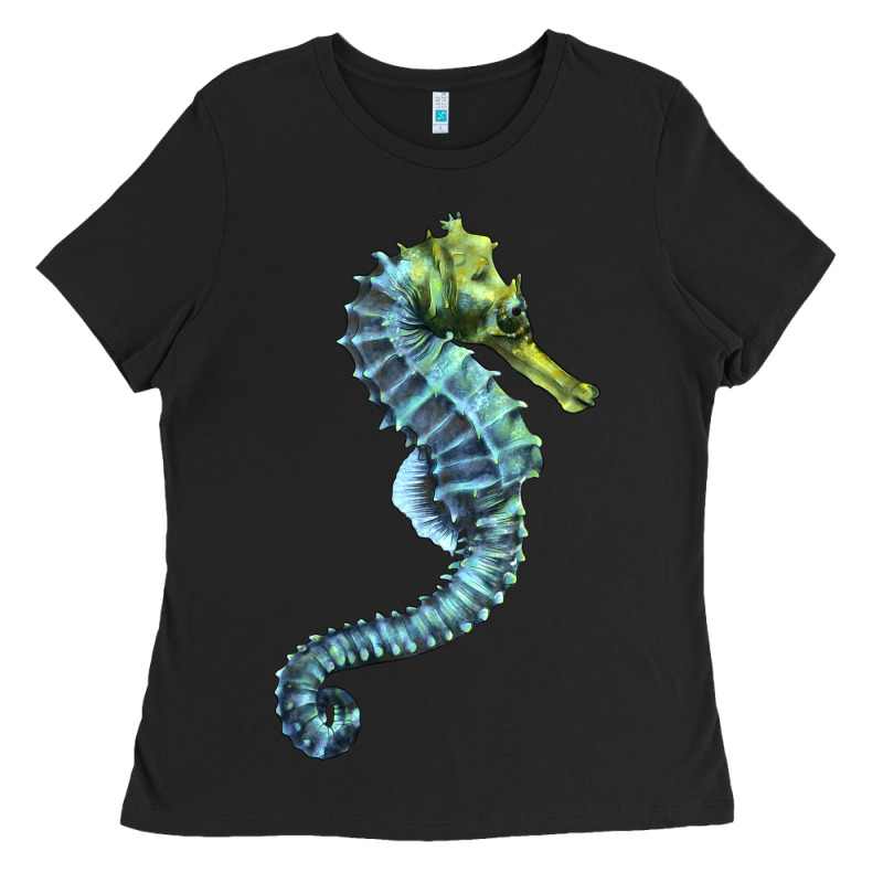 Blue Seahorse Ladies Tee by LillyAllenDesigns | Teevron