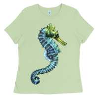 Matcha Blue Seahorse Ladies Tee - LillyAllenDesigns