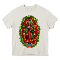 Cream our lady of guadalupe christmas Heavy Core Tee - Jasminsmagicworld