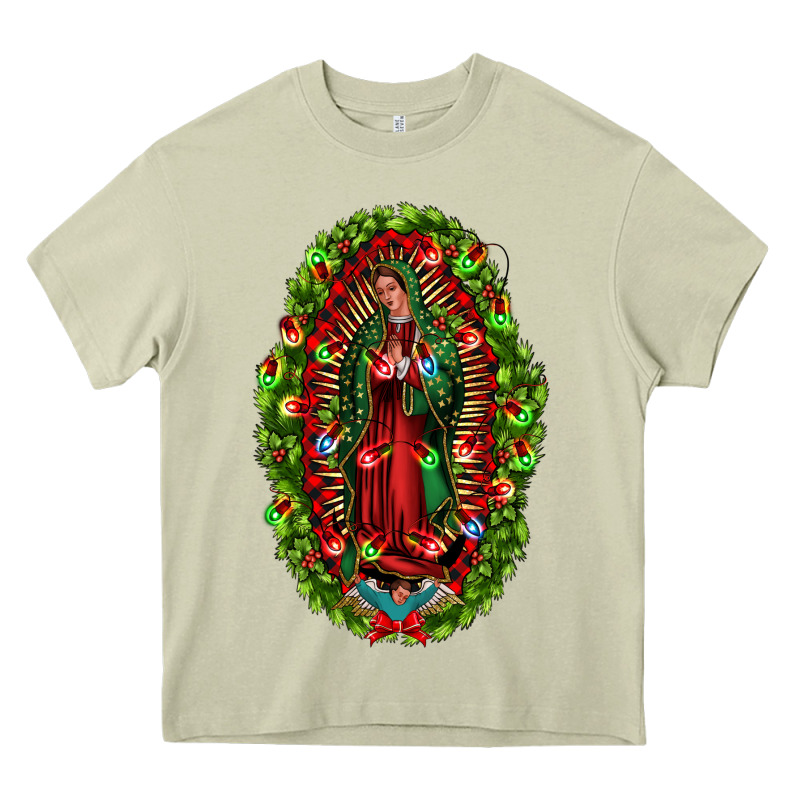 Our Lady Of Guadalupe Christmas Heavy Core Tee by Jasminsmagicworld | Teevron