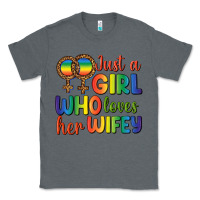 Charcoal Heather Just A Girl Who Loves Her Wifey Classic Tee - BundleAndBundleShop
