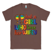 Chestnut Just A Girl Who Loves Her Wifey Classic Tee - BundleAndBundleShop