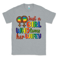 Heather Grey Just A Girl Who Loves Her Wifey Classic Tee - BundleAndBundleShop