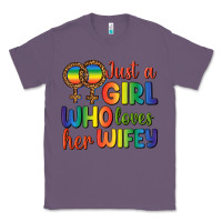 Lavender Just A Girl Who Loves Her Wifey Classic Tee - BundleAndBundleShop