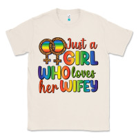 Natural Just A Girl Who Loves Her Wifey Classic Tee - BundleAndBundleShop