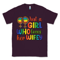 Plum Just A Girl Who Loves Her Wifey Classic Tee - BundleAndBundleShop