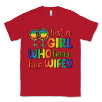 Red Just A Girl Who Loves Her Wifey Classic Tee - BundleAndBundleShop
