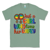 Sage Just A Girl Who Loves Her Wifey Classic Tee - BundleAndBundleShop