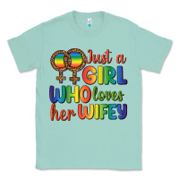 Seafoam Just A Girl Who Loves Her Wifey Classic Tee - BundleAndBundleShop