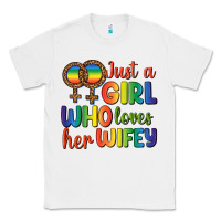 White Just A Girl Who Loves Her Wifey Classic Tee - BundleAndBundleShop