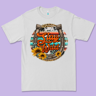 Stay Wild Horseshoe Premium Tee Designed By Jasminsmagicworld