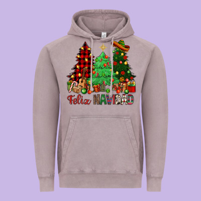 Feliz Navidad Vintage Hoodie Designed By Nancycooperartshop