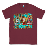 Burgundy merry christmas Classic Tee - JahusDesignShop