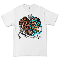 White nurse leopard heart Premium Tee - JahusDesignShop