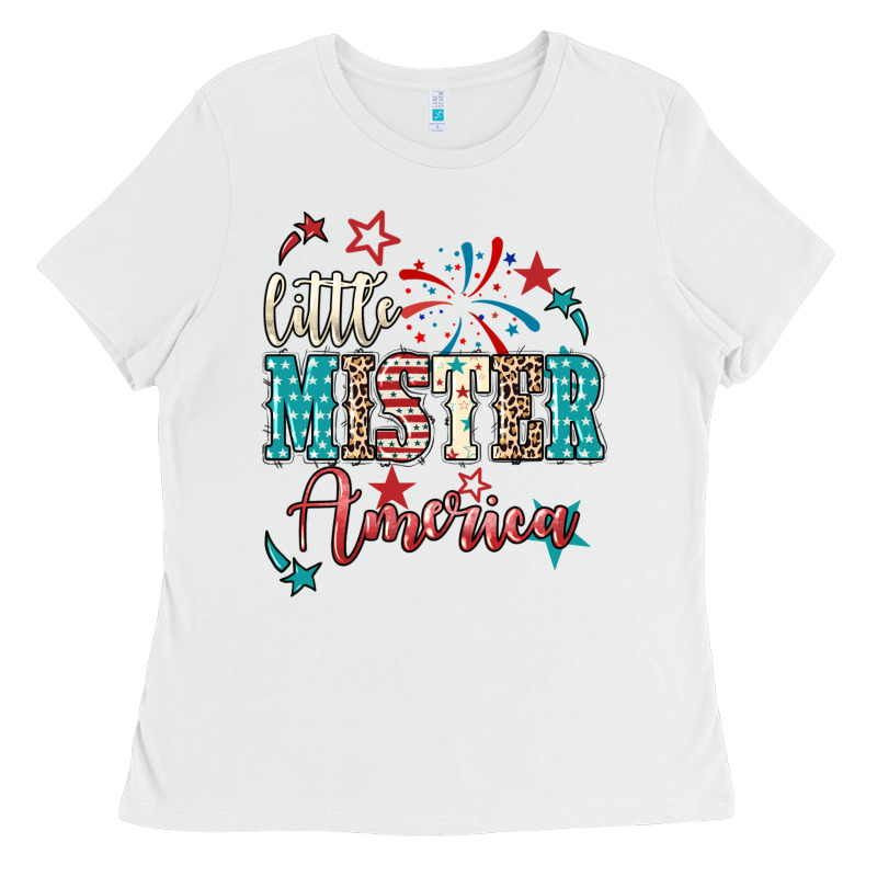 Little Mister America Ladies Tee by NancyCooperArtShop | Teevron