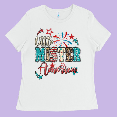 Little Mister America Ladies Tee Designed By Nancycooperartshop