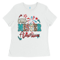 White little mister america Ladies Tee - NancyCooperArtShop