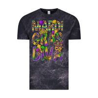 Cloud Black Mardi Gras diva Vintage Tee - BundleAndBundleShop