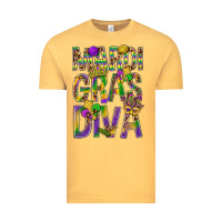 Vintage Mustard Mardi Gras diva Vintage Tee - BundleAndBundleShop