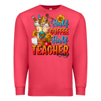 Cardinal Half Coffee Half Teacher Premium Sweatshirt - FaDigitalArtStudio