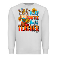 Dove Grey Half Coffee Half Teacher Premium Sweatshirt - FaDigitalArtStudio
