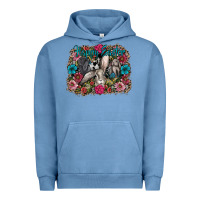 Pigment Pebble Blue Happy Easter Urban Hoodie - CowhideDigitalArt