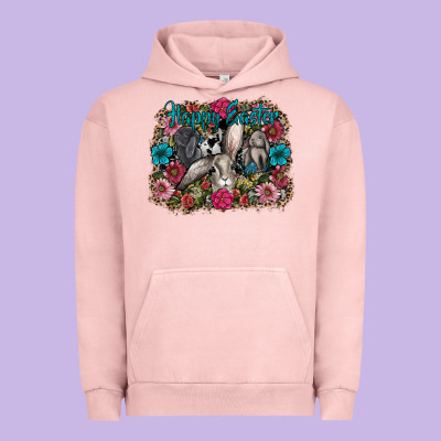 Happy Easter Urban Hoodie Designed By Cowhidedigitalart