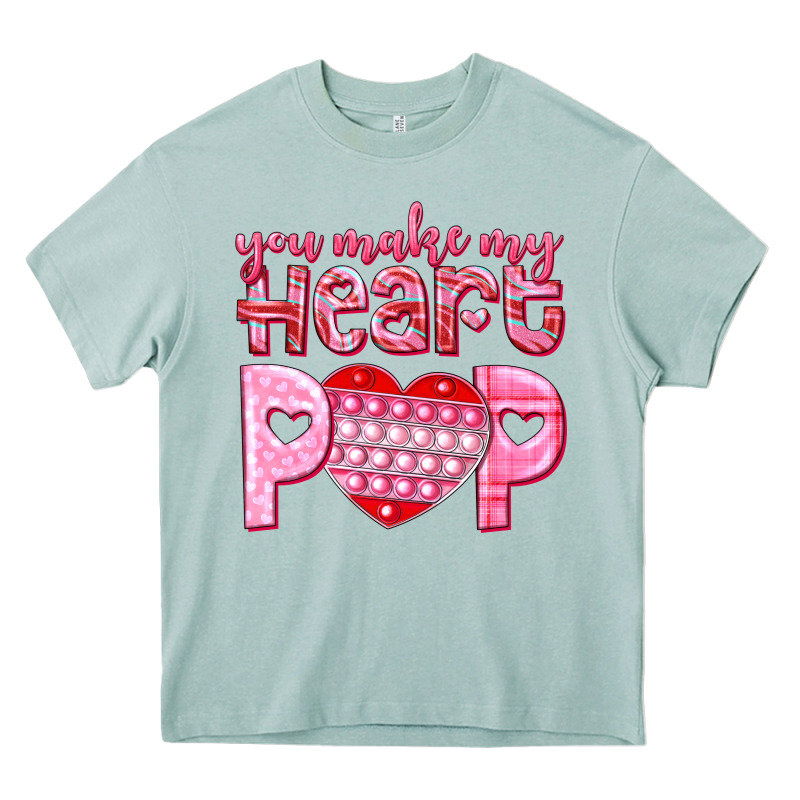 You Make My Heart Pop Heavy Core Tee by NancyCooperArtShop | Teevron