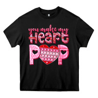 Black you make my heart pop Heavy Core Tee - NancyCooperArtShop