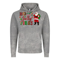 Cloud Rock Holly Jolly vibes Christmas with Santa Vintage Hoodie - NancyCooperArtShop
