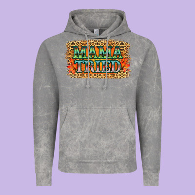 Leopard Floral Mama Tried Vintage Hoodie Designed By Jasminsmagicworld