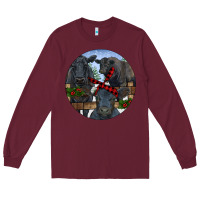 Burgundy Black Angus Family Long Sleeve Tee - RanaPortraitStore