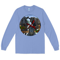 Colony Blue Black Angus Family Long Sleeve Tee - RanaPortraitStore