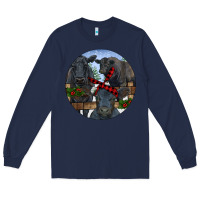Navy Black Angus Family Long Sleeve Tee - RanaPortraitStore