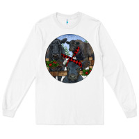 White Black Angus Family Long Sleeve Tee - RanaPortraitStore