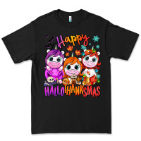 Black Happy Hallothanksmas unicorns Premium Tee - NancyCooperArtShop